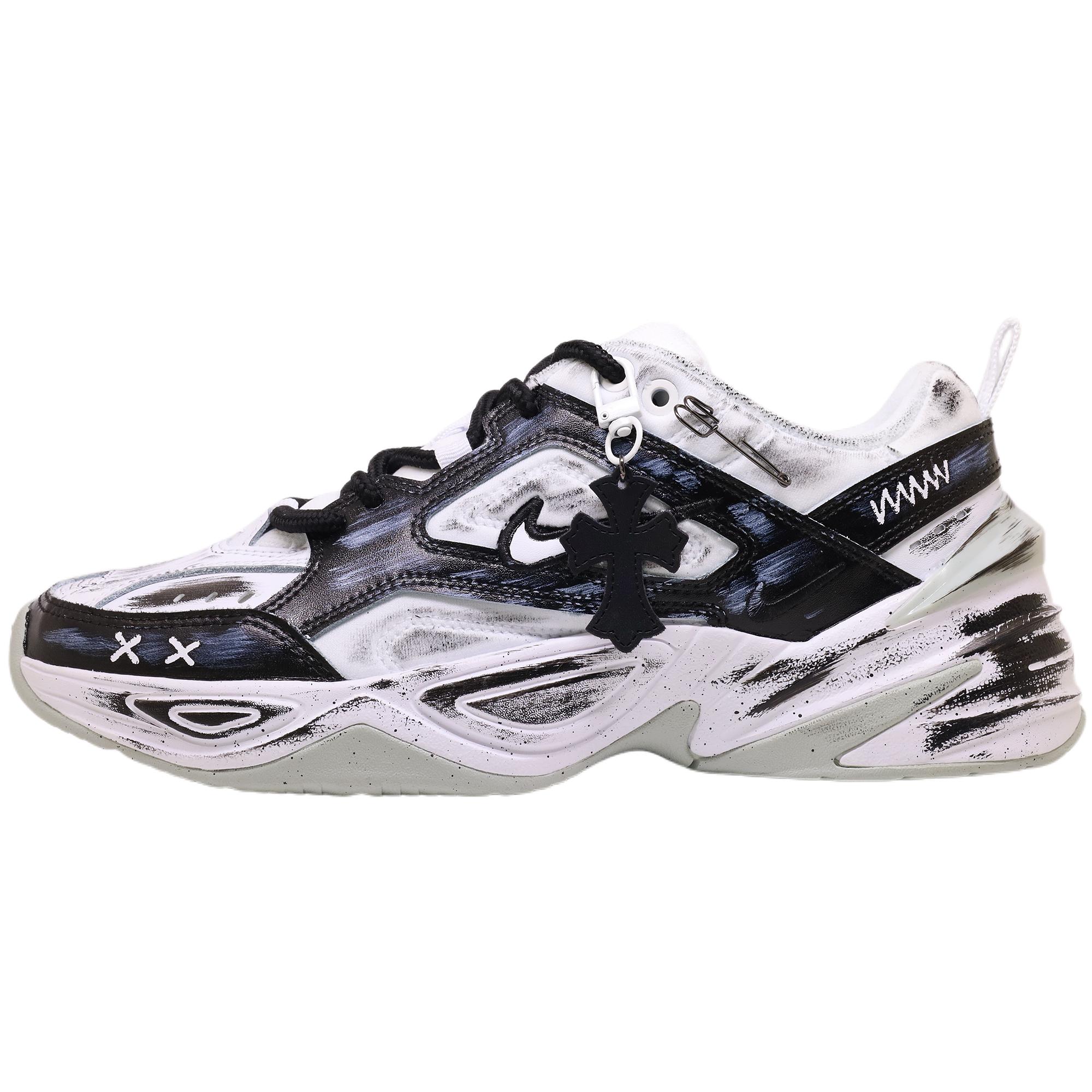 

Nike Abrasion Resistant Low top Chunky Sneakers Unisex Black White AV4789-101(TeamF-) 41