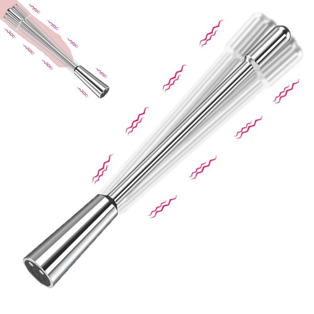 7 Hastigheter Metall Uretral Penisplugg Vibrasjon Mann Rustfritt Stål Penisplugg Kateter Dilator Vibrator Innsats Sexleketøy For Mann