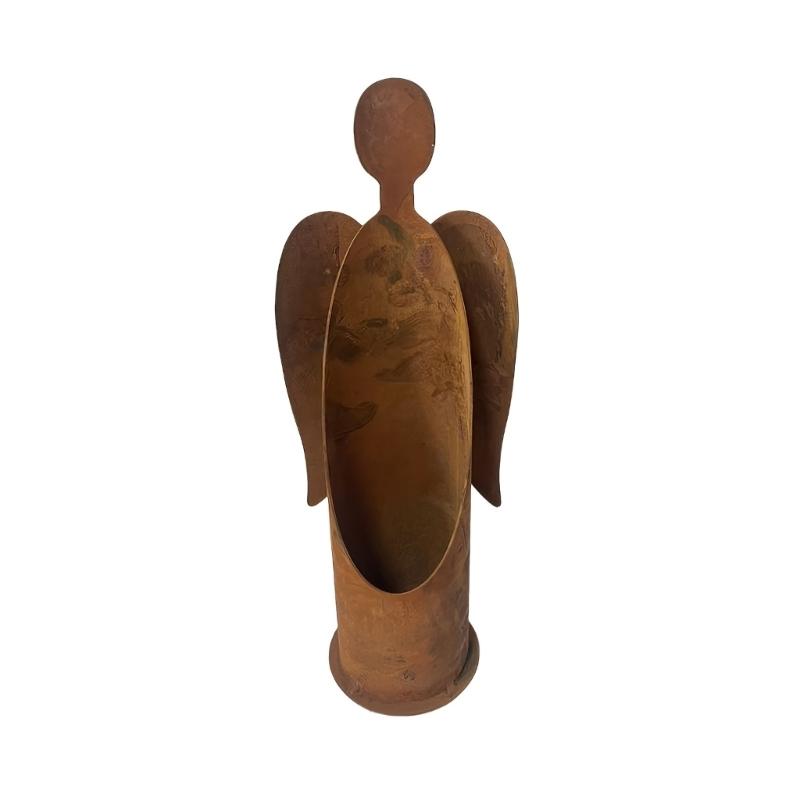 

Indoor Outdoor Decorative Romance Angel Candle Holder Metal Copper Brass Finish Crafted Hold Candle Securely 1