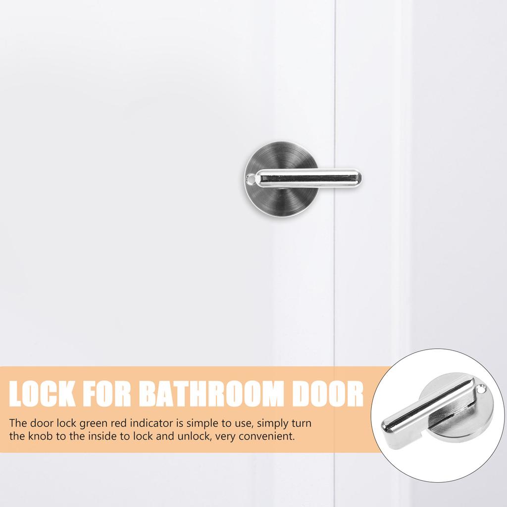 Heavy Duty Metal Door Lock for Bathroom Shower Cubicle with Dual Color Indicator Green Red Occupied Vacant Sign Commercial