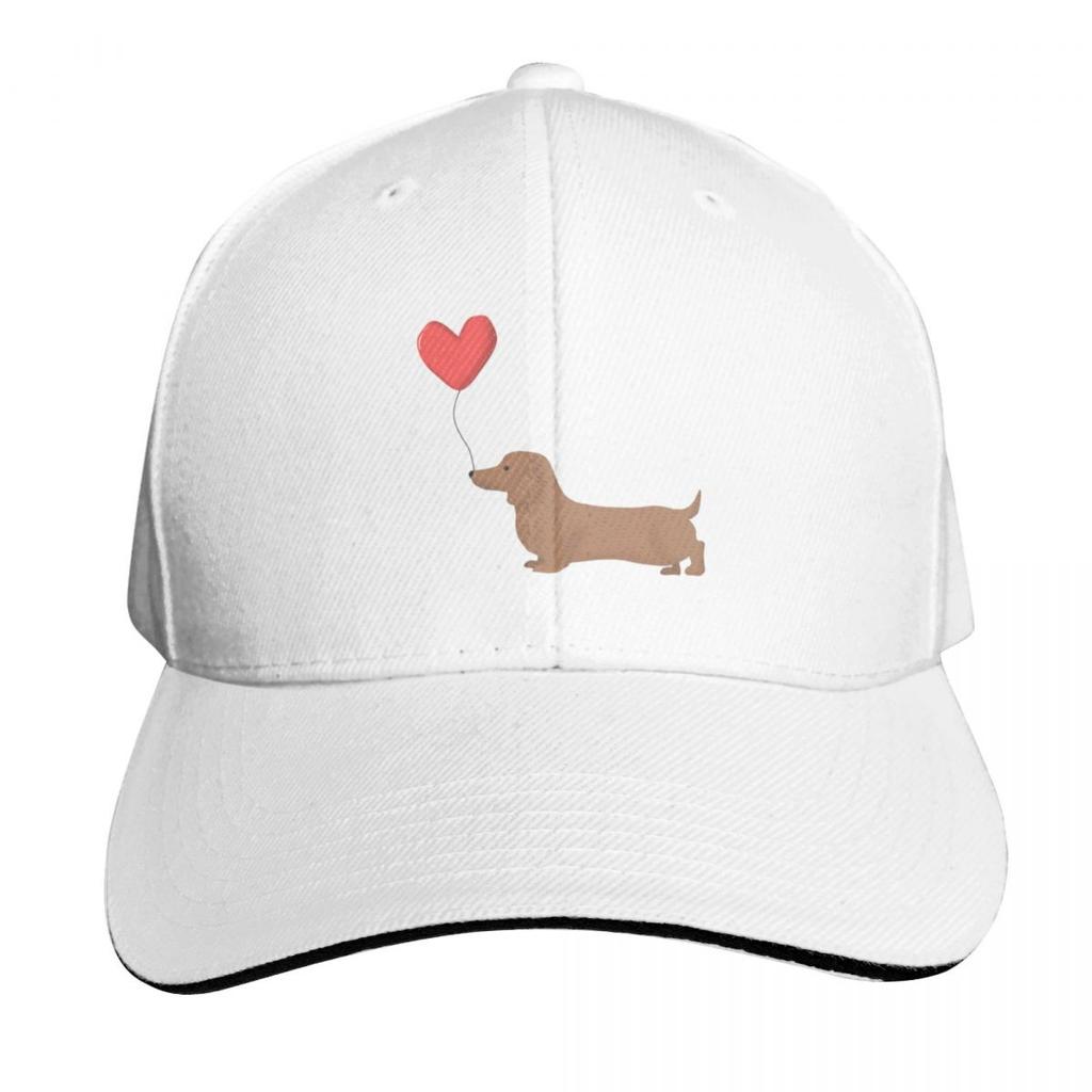 Sausage Dog Holding a Balloon Baseball Cap Christmas Hat Golf Wear Brand Unisex Cap Hiking Hat Unisexs Hats Womens