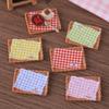 Korean Style Mini Plaid Tray & Food Toy Ornaments - Handmade Resin Hair Accessories