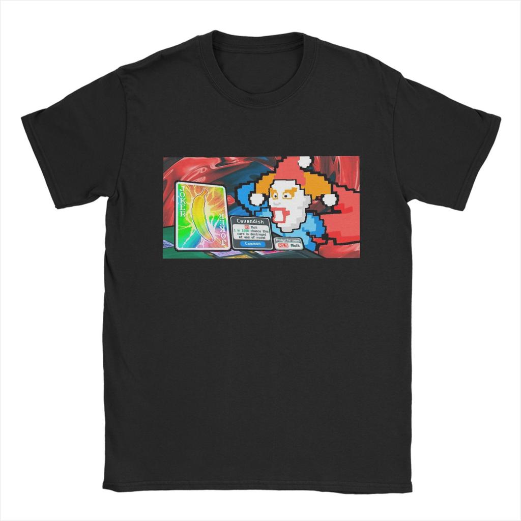 Vintage Balatro Jokers Playing Card T-Shirt Men Round Neck Short Sleeve Top Tee  Cotton Summer TopsTops