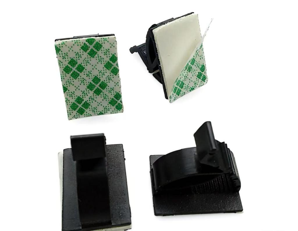 Self-Adhesive Cable Clips for Wall & Desktop - Multi-Specification Plastic Base for Cable Management