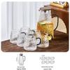 Heat-Resistant Glass Water Pitcher & 6 Cups Set