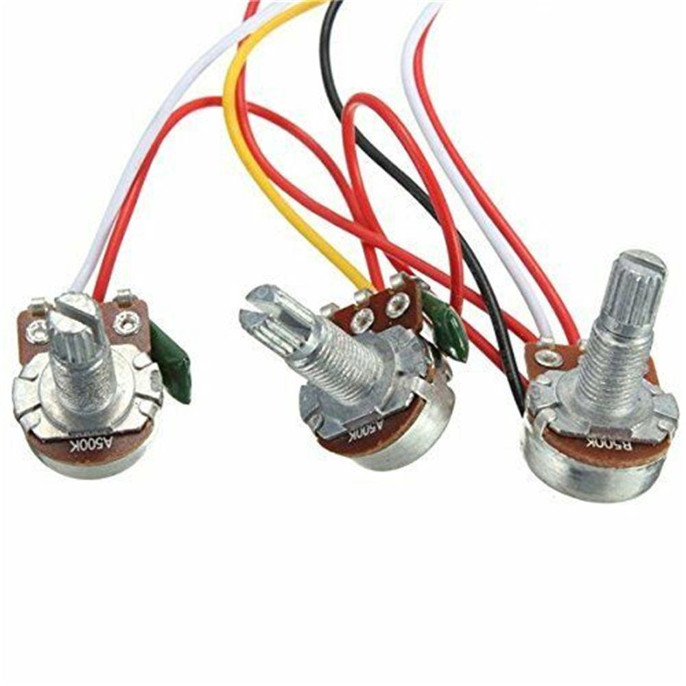 Guitar Parts Durable Wiring Pickup 5-Way Switch Jacks Switches Knobs Strat Stratocaster