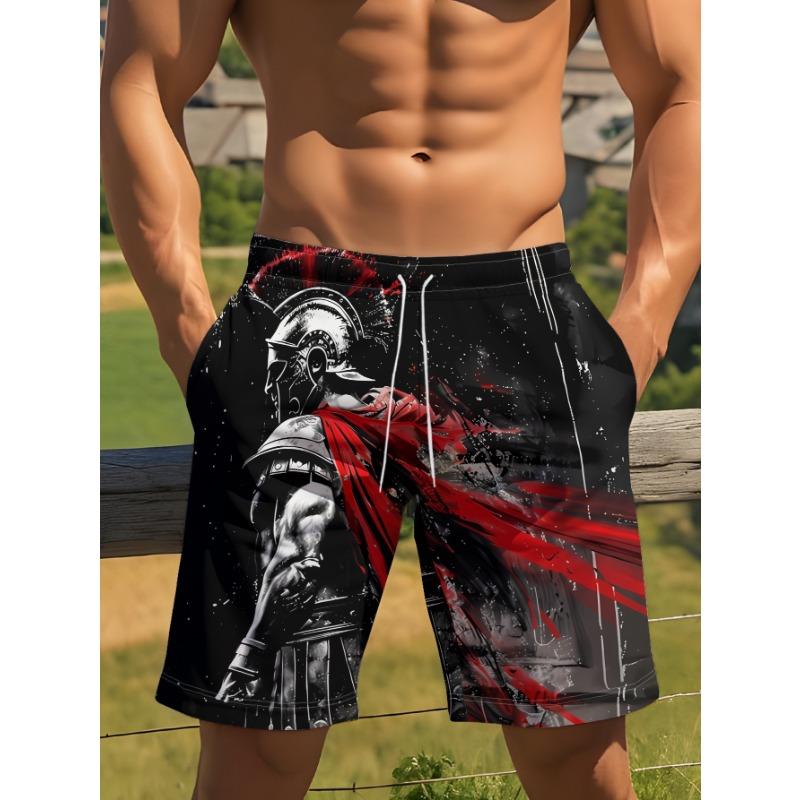 

Black shorts with Spartan warrior prints XL