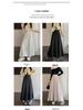 High Waist Autumn/Winter Pleated A-line Knit Skirt with Slimming Design