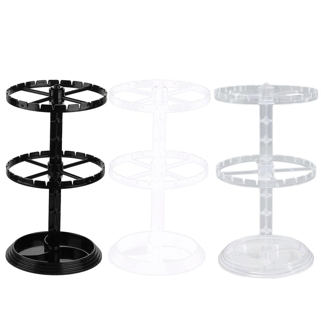 Three Layers Rotating Necklaces Stand Versatile Display Shelf for Earrings Practical Jewelry Presentation Racks