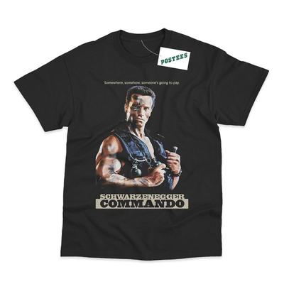 26 Commando Movie Poster Style Inspired Direct To Garment Printed T-Shirt Unisex T-Shirt
