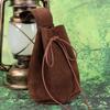 Mittelalterliches Imitationsleder-Set mit tragbarer Kordelzugtasche Retro PU-Synthetikleder-Hüfttasche Halloween-Outfit