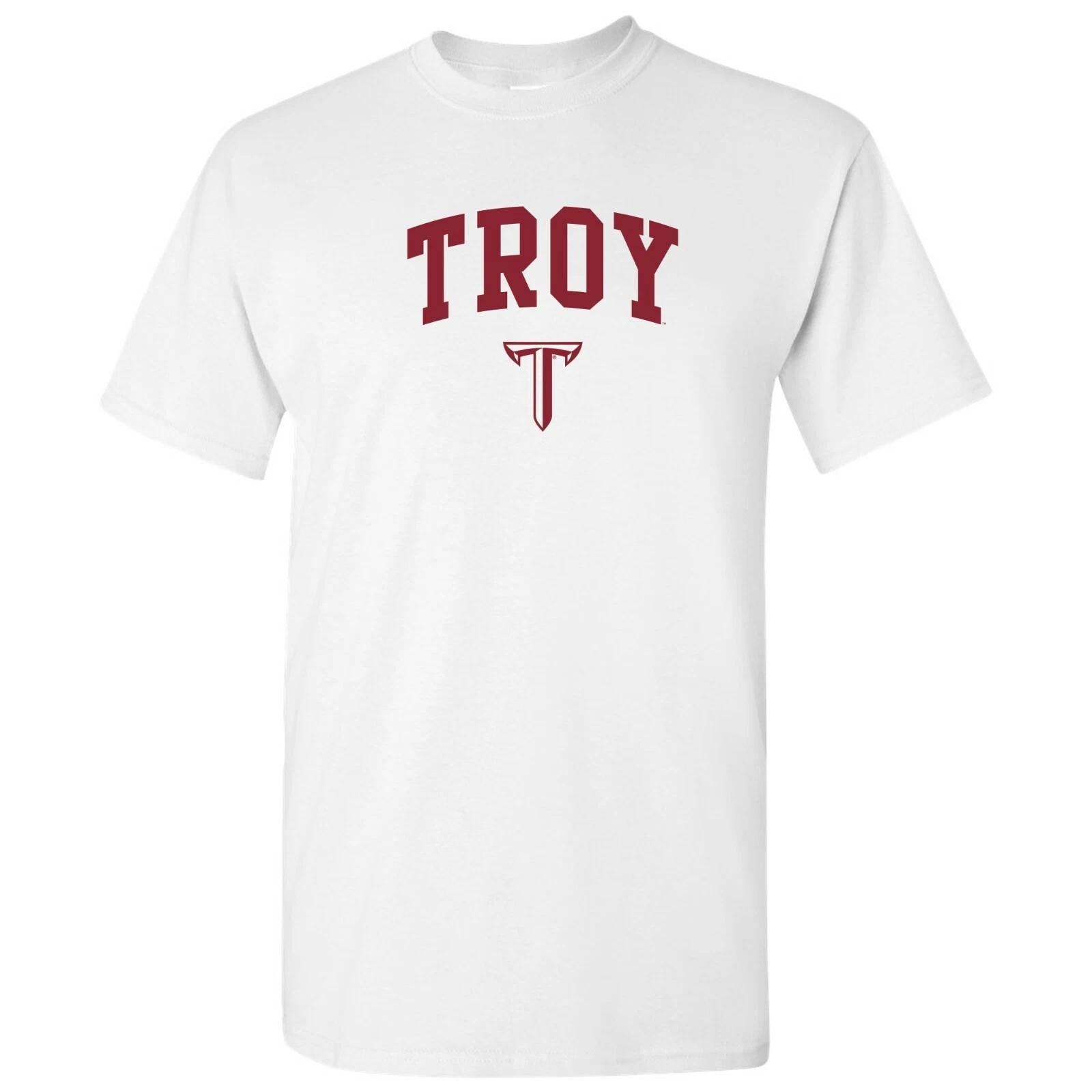 Troy Trojans Arch Logo T-Shirt - White S