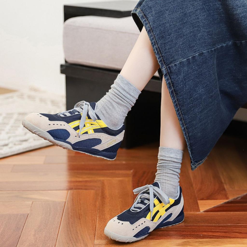 Cowhide Version~ Retro Platform German Training Shoes Women's 2025 New Color Matching Outdoor Casual Sports Shoes Flat Forrest Gump Shoes