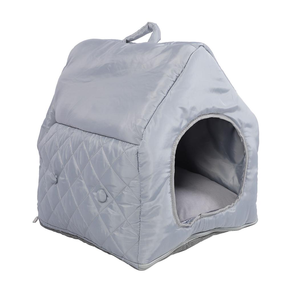Four Ssons Pet House with Constant Temperature Hting Pad Detachable Washable Cover 35C to 55C Soft Overht Prevention Auto Power Off Cat Cave