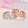 2022 Korean Fashion Women's Diamond Flash Open Ring - Stylish Hollow Design