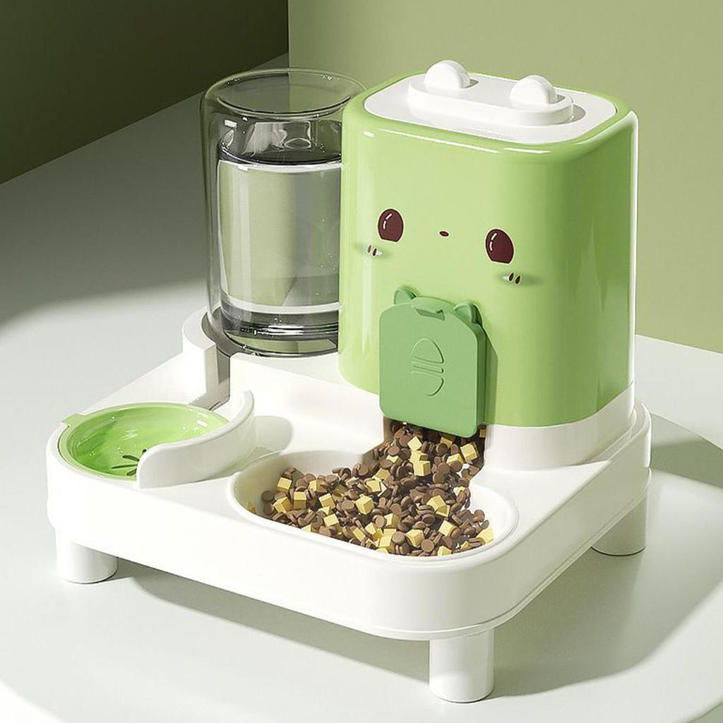 Automatic Dog Feeder 2 In 1 Cat Food Feeder Detachable Pet Waterer For Dispensing Bunny Home Puppy Outdoor Indoor Travel