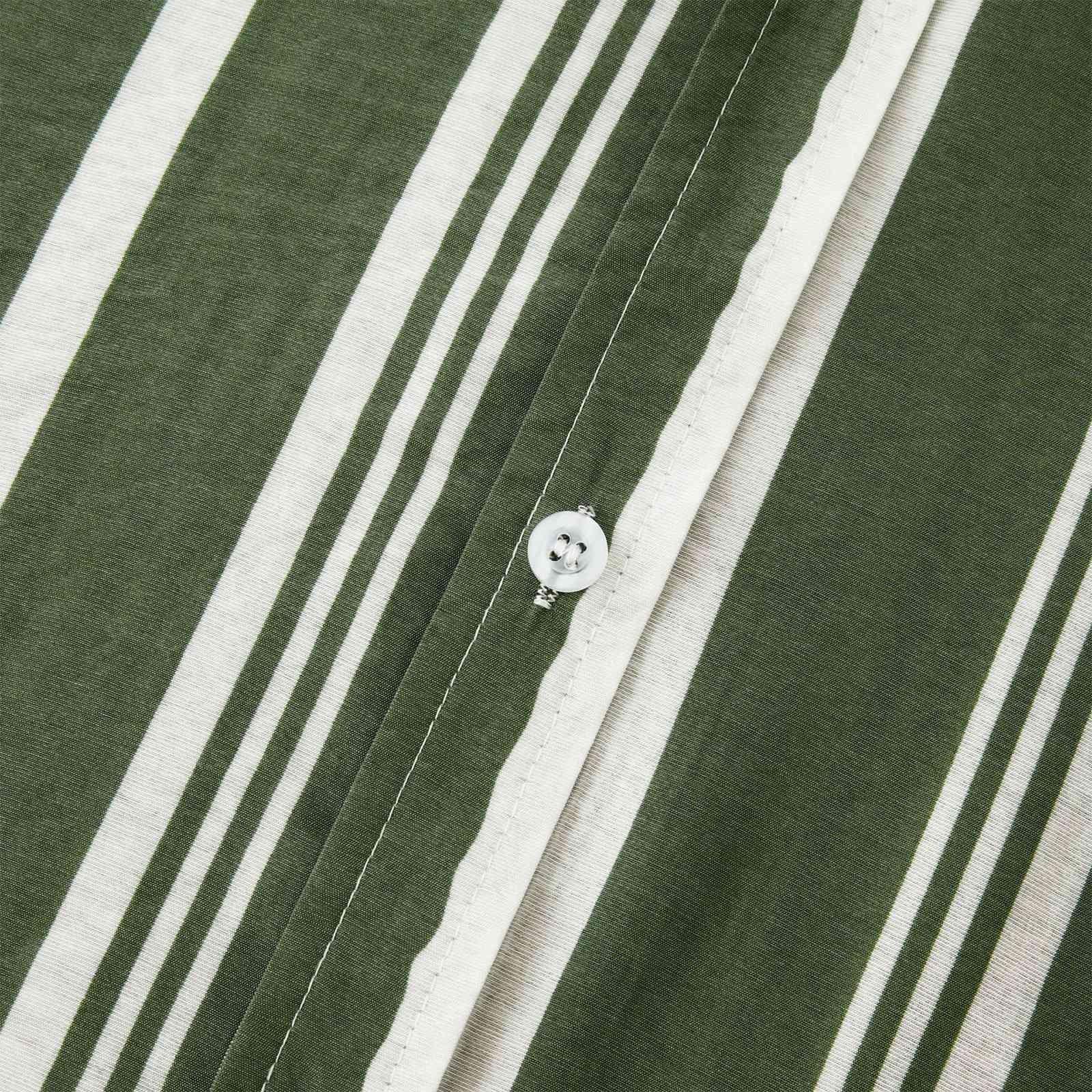 Мужские рубашки с коротким рукавом на пуговицах в полоску — фото 7