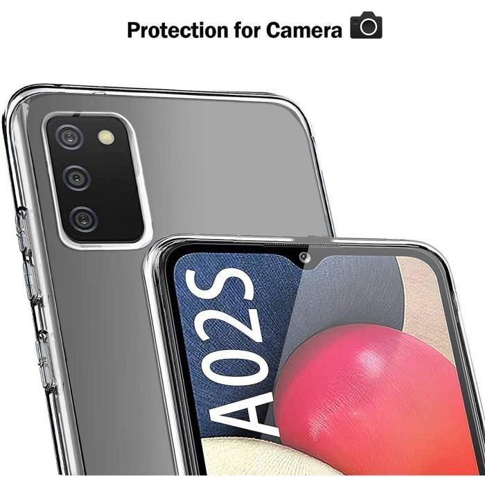 Coque pour Samsung Galaxy A02s - PROSHOP - Silicone Antichoc - Protection 360 - Transparente - Souple