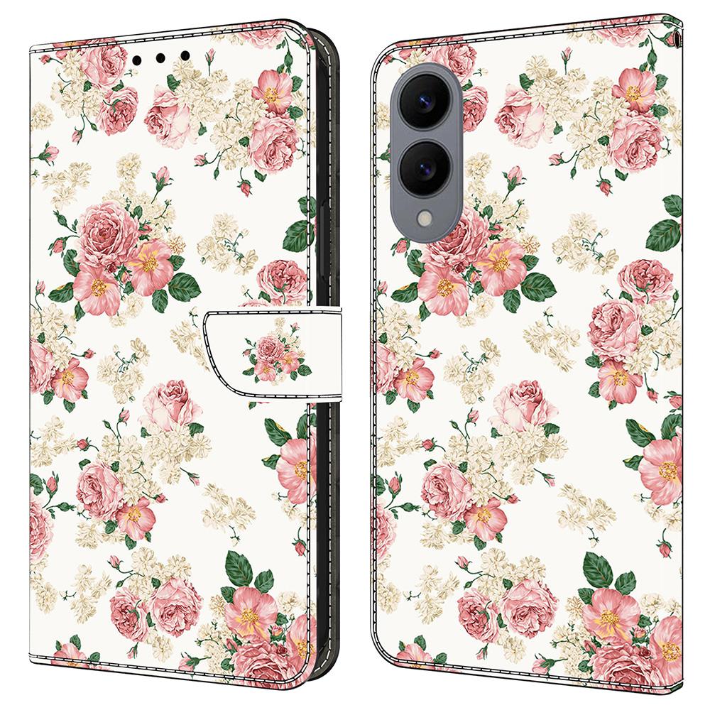 For Samsung Galaxy S25 Edge Leather Case Pattern Printing Wallet Stand Flip Phone Cover