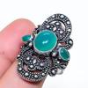 Inel cu Piatră Prețioasă Onyx Verde Natural Argint Sterling 925 Mărimea 9 AR-17195