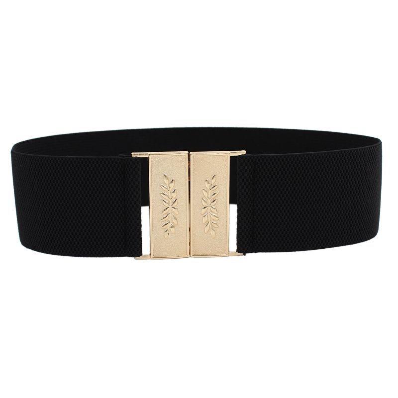 Stylish Women's Black Elastic Waist Belt For Dresses And Coats Perfect For All Seasons