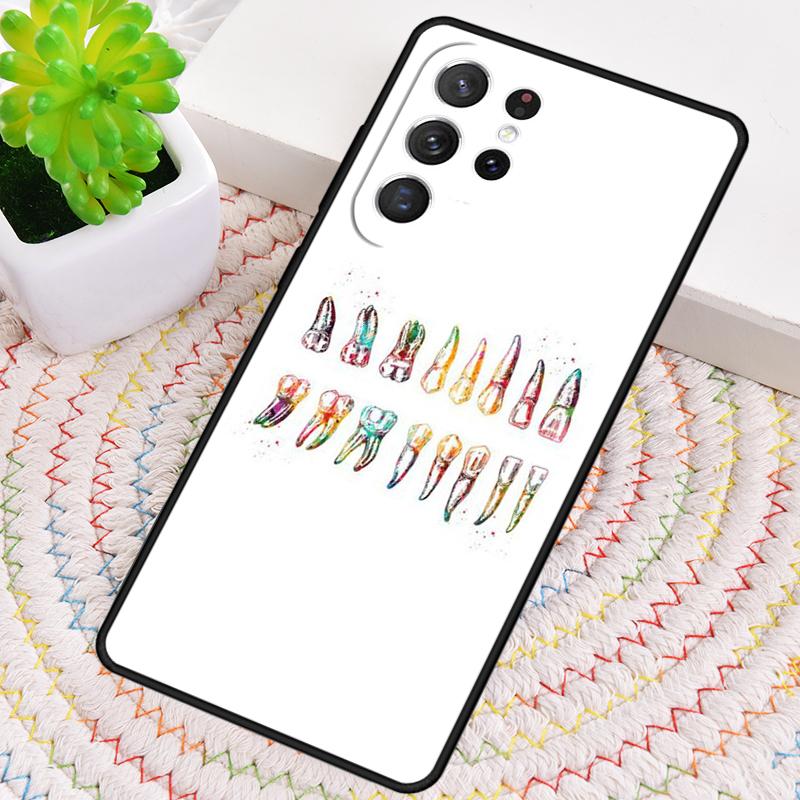 Cute Dentist Teeth Phone Case for Samsung Galaxy note 10 pro S26 Ultra S23 S24 FE S25 S21 S22 PLUS shockproof Cove