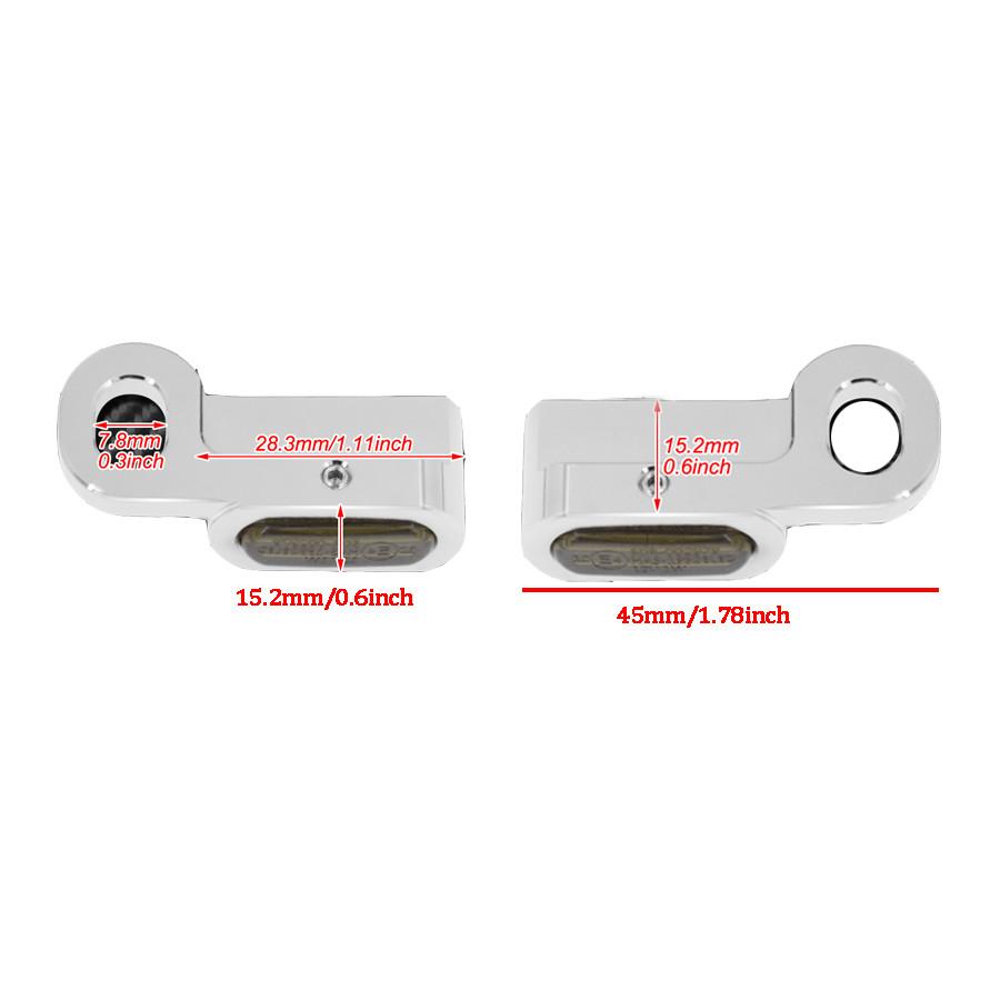 2PCS Motorcycle 12V LED Mini Turn Signals Indicators Running Light For Touring Street Glide 14-20 Softail 16-17