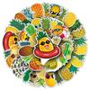 Pineapple Cartoon Waterproof Stickers - 50 Sheets for Phone, Water Bottle & Stationery Decoration