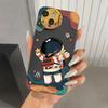 Animacinis astronautas telefono dėklas, skirtas Samsung Galaxy A16 A26 A36 A56 A15 A35 A55 A14 A34 A54 S25 Ultra S24 FE S23 Plus S22 S21 Dangtelis