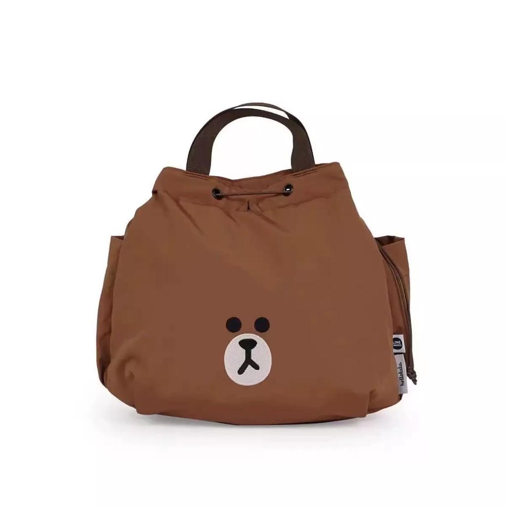 Brown Bear Cartoon Backpack With Large Capacity For School And Daily Use