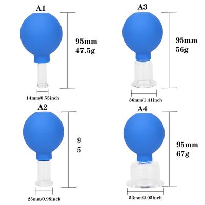 Rubber Massage Body Cups Vacuum Cupping Glasses Face Skin Lifting Body Facial Cups Anti Cellulite Chineses Cupping Therapy Tool