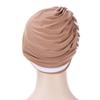 two-color trendy India turban bonnet arab wrap head scarf ready to wear hijab hat muslim headdress woman Inner hijab caps