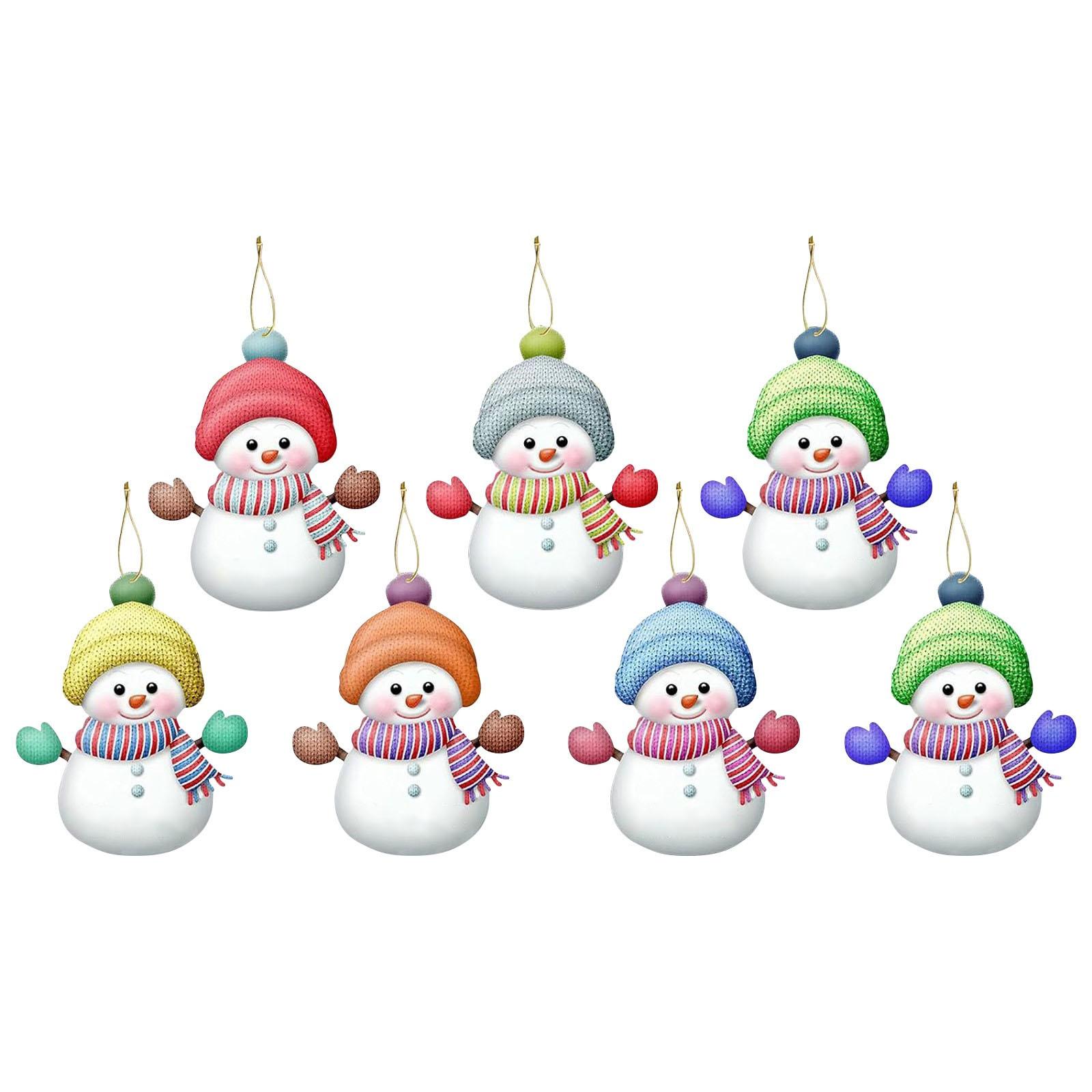 

Acrylic Snowman Hanging Ornament Winter Holiday Home Decoration One Size