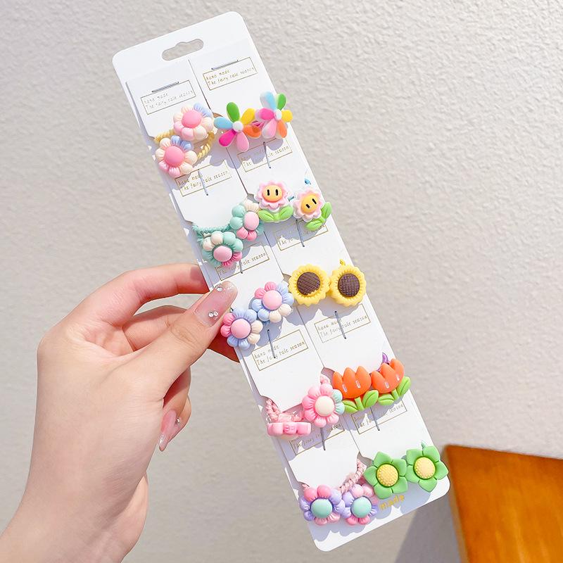 Elastice de păr colorate cu desene animate pentru copii - Drăguțe, elastice de cauciuc cu elasticitate ridicată și bentițe