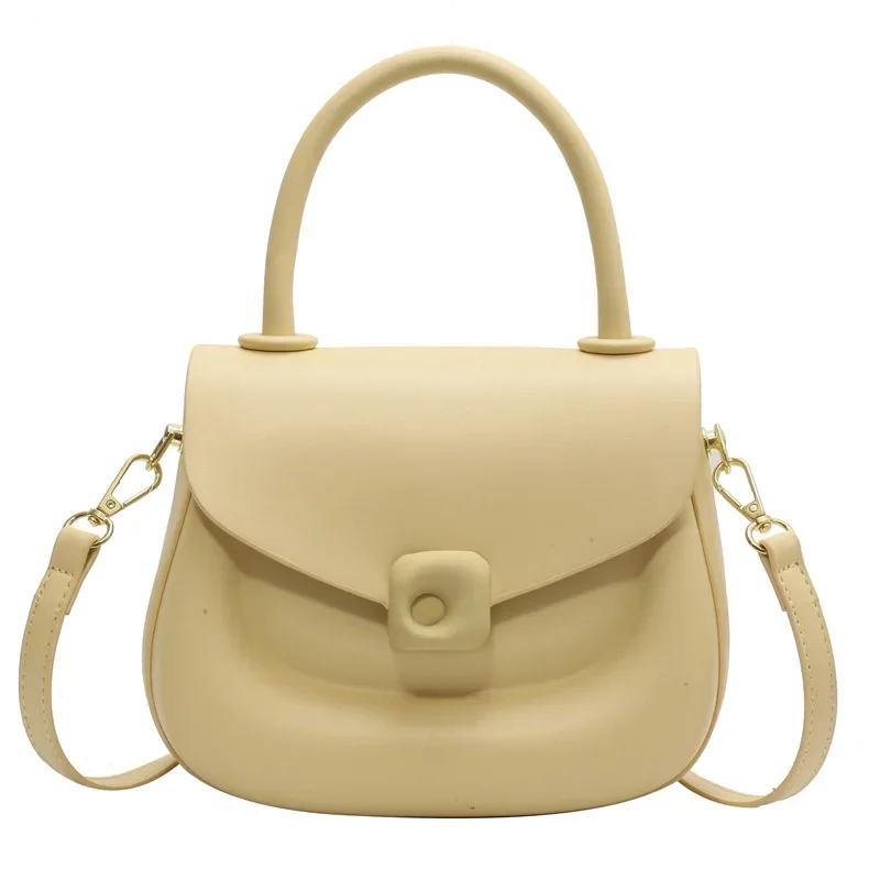 

Сумка через плечо из ПУ с изображением улыбающегося лица, универсальная сумка с ручкой, сумка на одно плечо, однотонная, модный дизайнер