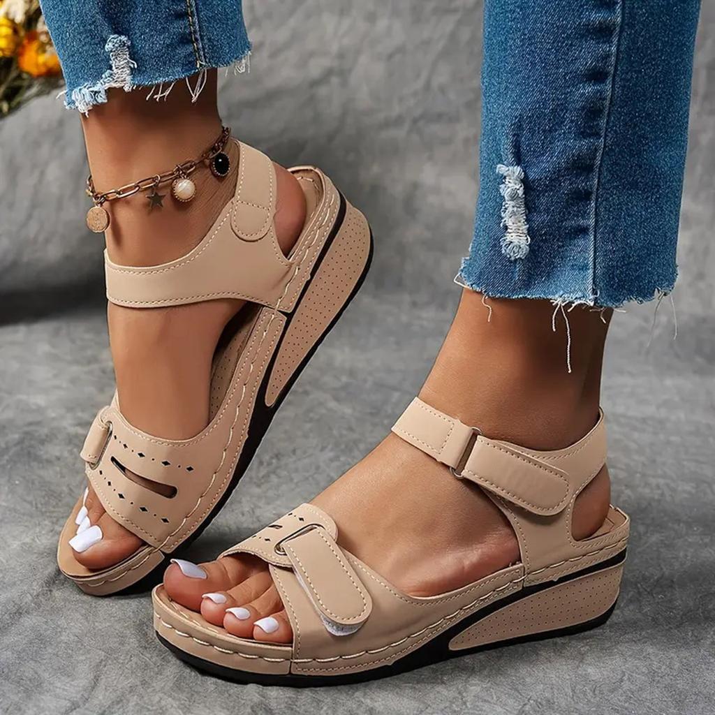 Women'S Sandals Size 12 Sleeve Foot A Word Comfortable Fish Mouth Sandals Retro Women Sandals Shoes Big Size Shoes For Woman