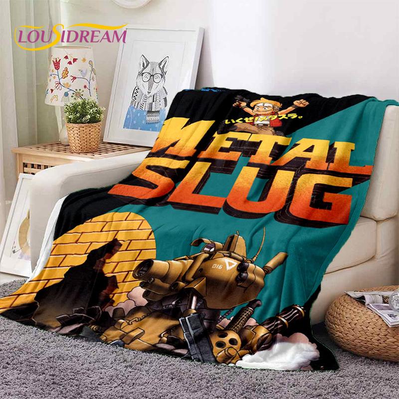Metal Slug Κλασικό Ρετρό Παιχνίδι Κινούμενο Σχέδιο Μαλακές Κουβέρτες Φλας Νηλ, Κουβέρτα Ρίψης Άνετη Κουβέρτα για Πικνίκ Κρεβάτια Σπίτι Υπνοδωμάτιο Δώρο