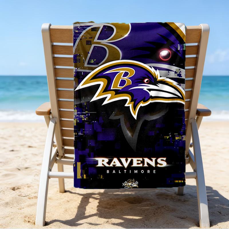 Baltimore Logo Art Quick-Dry Microfiber Beach Towel Super Soft & Absorbent for Bath, Beach, Travel Bath Time Accessory, Fan gifts