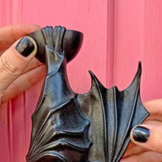 Halloween Fledermaus Türklopfer Gotisch Gruselig Umgedrehte Fledermaus Haustür Tor Klopfer Griff Zuggriff Spukhaus Heimdekoration Türzubehör