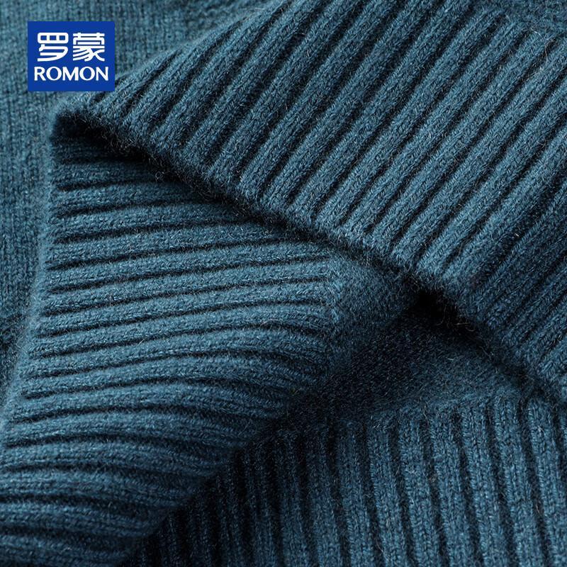 ROMON Men's 100% Cashmere Half-Zip Pullover Sweater