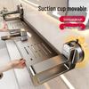 Wall-Mounted Bathroom Shelf with Mirror and Faucet Suction Cup Holder