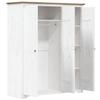 VidaXL Garde-robe, Armoire à Vêtements, Placard de Vêtements, Meuble de Rangement, Organisateur de Chambre, Blanc Marron 355063
