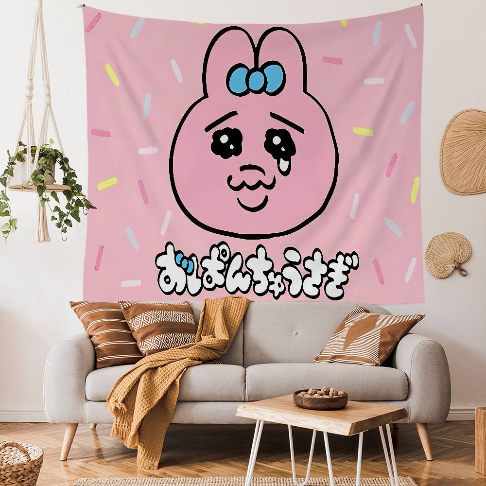 OOpanchu UUsagi Cartoon Cute Cartoon Tapestry For Living Room Home Dorm Decor INS Home Decor