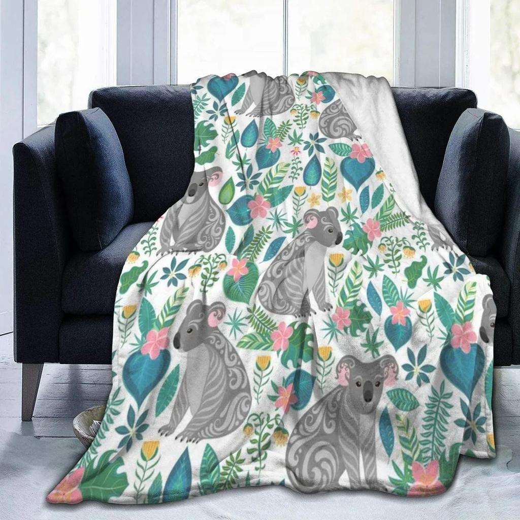 Śliczny Koala różowe serce motyw flanelowy kocyk dla dzieci mężczyźni kobiety miękkie ciepłe koce i narzuty na kanapę podróż Camping
