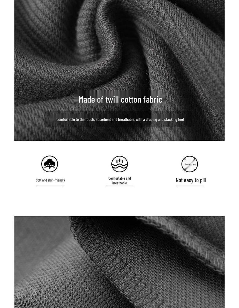 300g Schwere Dunkelgraue Unisex Gerade Bein Twill Jogginghose - Lässig, Vielseitig für Frühling und Herbst
