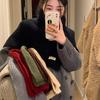 Sciarpa con Scollo Alto e Spacco Donna Stagione Nera Maglione Collo Set Sciarpa Lavorata a Maglia Per Proteggere dal Freddo e Mantenere Caldi sulla Sciarpa Esterna