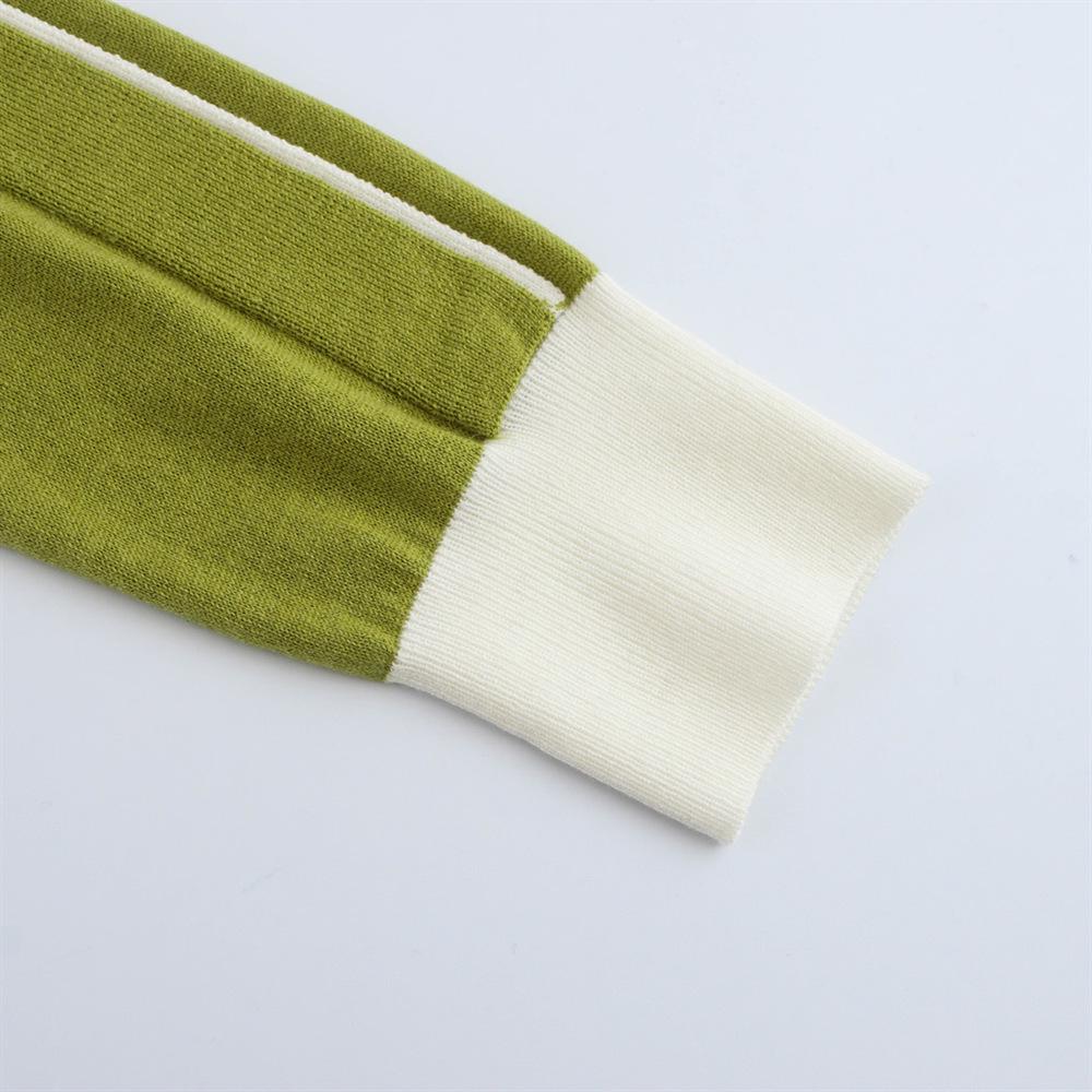 2025 Spring Women's Round Neck Knitwear with Button-Decorated Shoulder and Long Sleeves