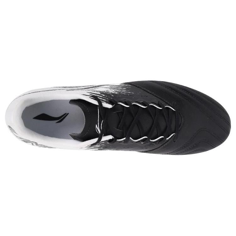 Li Ning MG Multi Ground Natural Grass Abrasion Resistant Soccer Shoes Men's Black White YSFT007-1