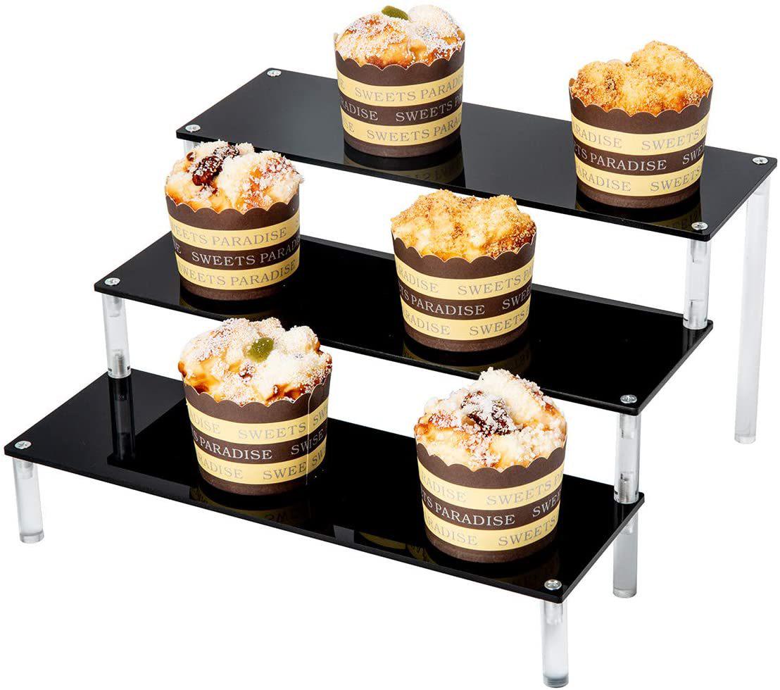 Acrylic Tiered Jewelry & Dessert Display Stand for Home Decor прозрачный