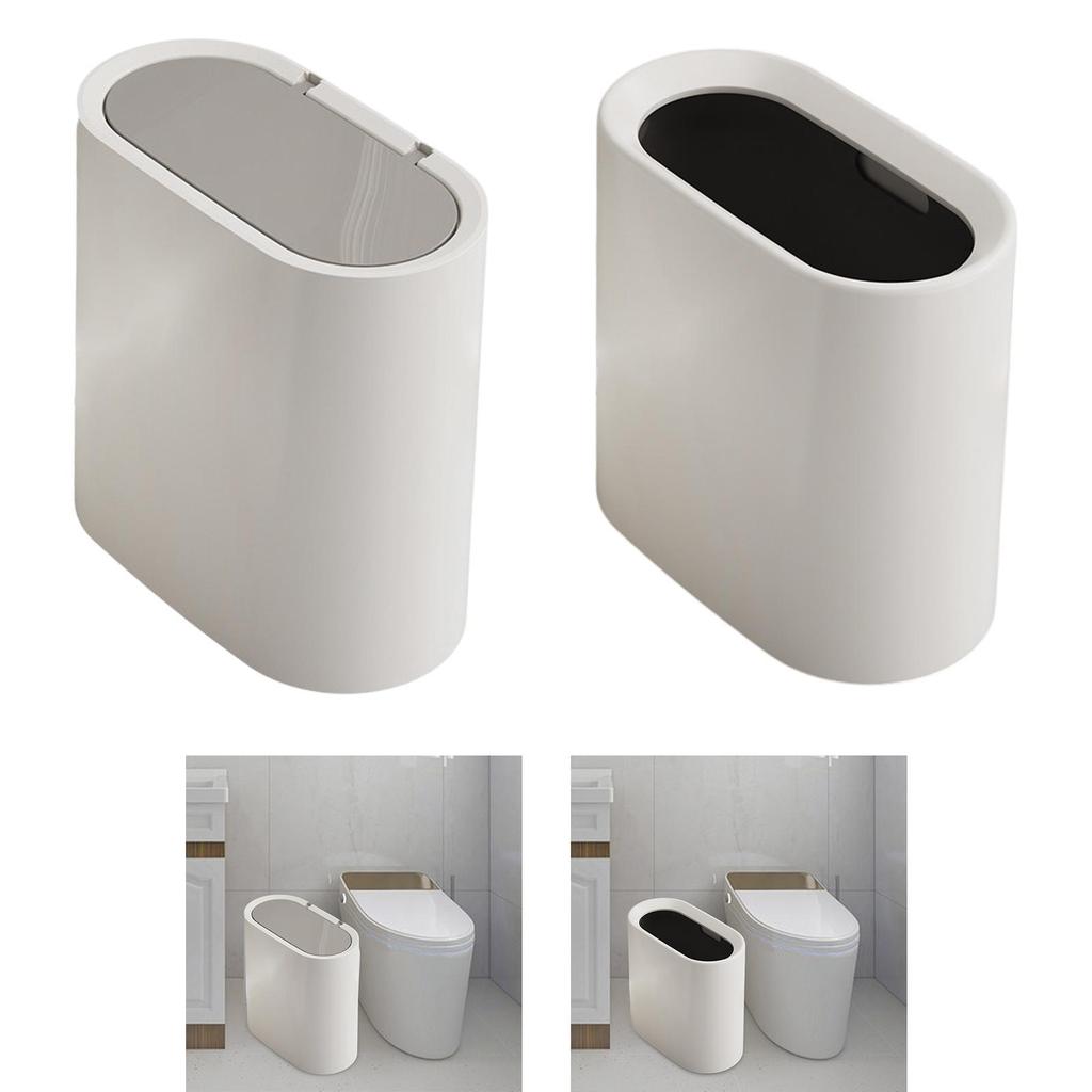 Nordic Dustbin Waste Basket Simple Rubbish Container Slim Garbage Can Bathroom